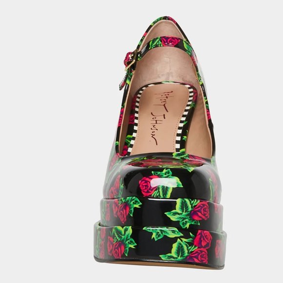 BRAND NEW Betsey Johnson 80TH BIRTHDAY BLONDIE ROSE MARYJANE PLATFORMS Size 9.5 - Picture 4 of 8